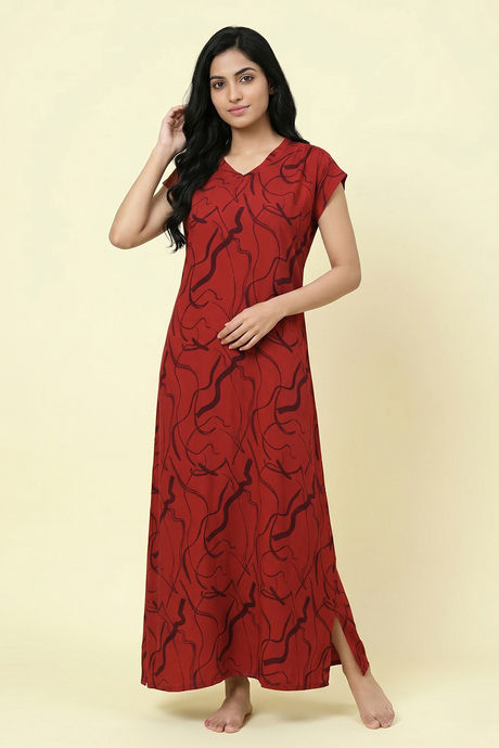 ankle length night dress Buy Zivame Woven Nightdress - Burnt Brick at Rs.663 online Color:Apricot 1 Thora Navy Open Back