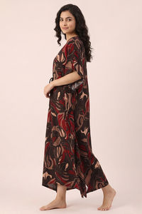 Zivame Woven Loungewear Dress - Ganache — thumbnail 3
