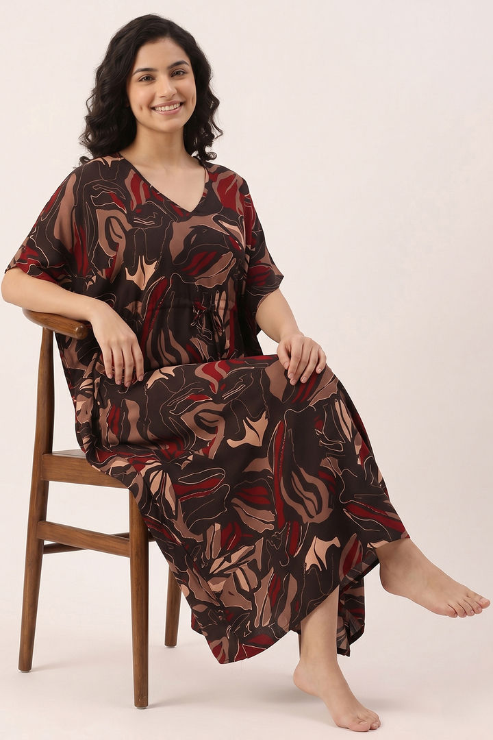 Zivame Woven Loungewear Dress - Ganache — image 5