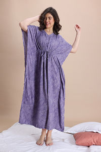 Zivame Woven Loungewear Dress - Thistle — thumbnail 1