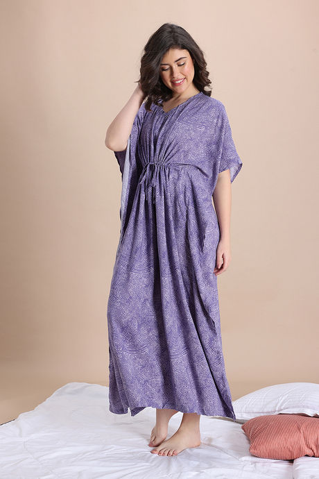 Zivame Woven Loungewear Dress - Thistle — image 2