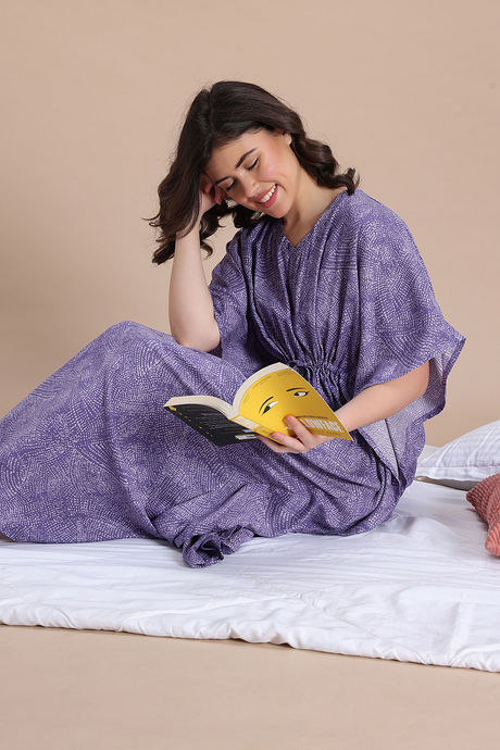 Zivame Woven Loungewear Dress - Thistle — image 4