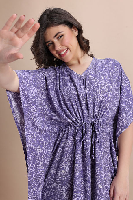 Zivame Woven Loungewear Dress - Thistle — image 5