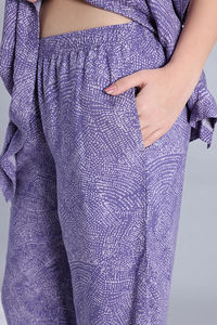 Zivame Woven Kaftan Loungewear Set - Thistle — thumbnail 7