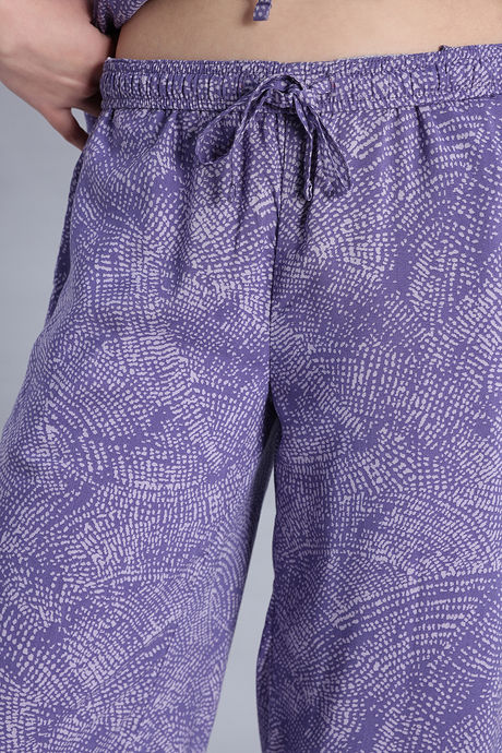 Zivame Woven Kaftan Loungewear Set - Thistle — image 8
