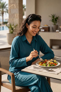 Zivame Mock Linen Woven Loungewear Set - Mediterranean — thumbnail 1
