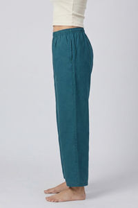 Zivame Mock Linen Woven Loungewear Bottom - Mediterranean — thumbnail 3