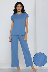 Zivame 2 Mile Fashion Knit Poly Loungewear Set - Riviera — thumbnail 2
