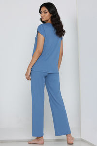 Zivame 2 Mile Fashion Knit Poly Loungewear Set - Riviera — thumbnail 3