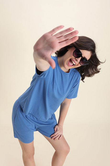 Zivame 2 Mile Fashion Knit Poly Loungewear Set - Riviera — image 5
