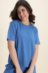 Zivame 2 Mile Fashion Knit Poly Loungewear Set - Riviera — thumbnail 6