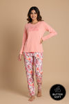 Zivame Buttersoft Knit Poly Pyjama Set - Pearl — thumbnail 1