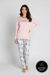 Zivame Buttersoft Knit Poly Pyjama Set - Seed Pearl — thumbnail 1