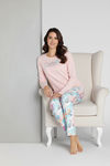 Zivame Buttersoft Knit Poly Pyjama Set - Seed Pearl — thumbnail 4