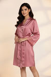 Zivame Luxe Satin 4 Pc Sleep Set - Rosette — thumbnail 3