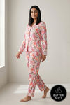 Zivame Buttersoft Knit Poly Pyjama Set - Pearl — thumbnail 1