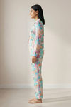 Zivame Buttersoft Knit Poly Pyjama Set - Seed Pearl — thumbnail 3