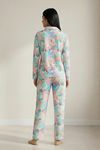 Zivame Buttersoft Knit Poly Pyjama Set - Seed Pearl — thumbnail 4