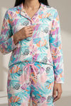 Zivame Buttersoft Knit Poly Pyjama Set - Seed Pearl — thumbnail 5