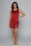 Zivame Satin Hearts Sleep Short Set - Samba — thumbnail 2