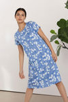 Zivame Knit Cotton Knee Length Nightdress With In Built Slip On Bra - Riviera — thumbnail 2