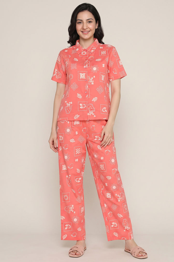 Zivame Knit Poly Loungewear Set - Lantana — image 2
