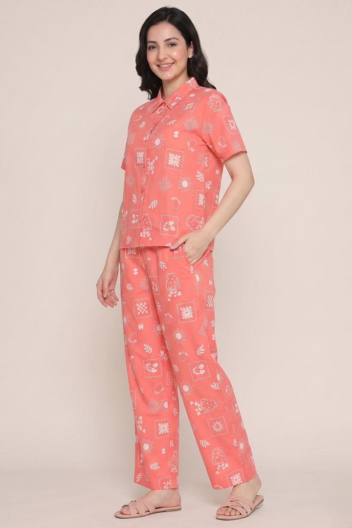 Zivame Knit Poly Loungewear Set - Lantana — image 3