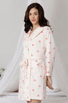 Zivame Velvety Soft Hooded Butter-Soft Poly Knit Robe - Pink N Print — thumbnail 2