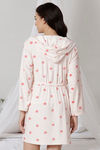 Zivame Velvety Soft Hooded Butter-Soft Poly Knit Robe - Pink N Print — thumbnail 3