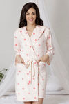 Zivame Velvety Soft Hooded Butter-Soft Poly Knit Robe - Pink N Print — thumbnail 6