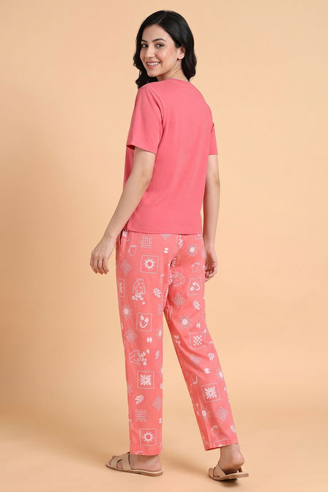 Zivame Knit Cotton Loungewear Set - Lantana — image 3