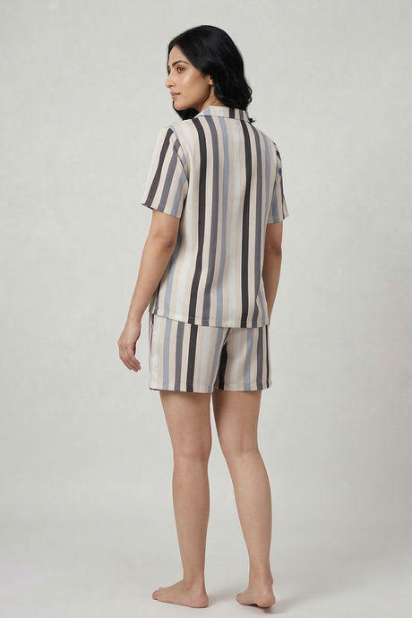 Zivame Woven Loungewear Short Set - Parchment — image 3