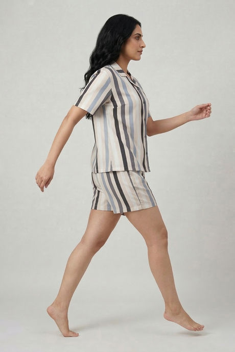 Zivame Woven Loungewear Short Set - Parchment — image 4