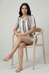 Zivame Woven Loungewear Short Set - Parchment — thumbnail 5