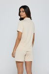 Zivame Tencel Knit Cotton Short Set - Parchment — thumbnail 3