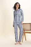 Zivame Farm Lore Knit Cotton Pyjama Set - Blackiriis — thumbnail 2