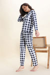 Zivame Farm Lore Knit Cotton Pyjama Set - Blackiriis — thumbnail 3