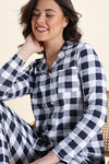 Zivame Farm Lore Knit Cotton Pyjama Set - Blackiriis — thumbnail 5