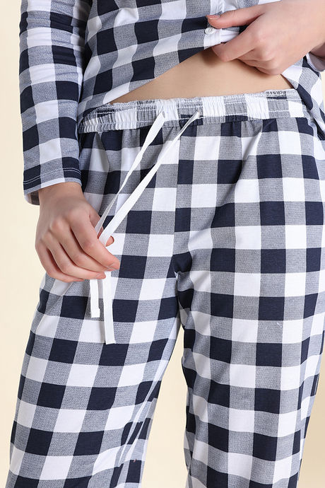 Zivame Farm Lore Knit Cotton Pyjama Set - Blackiriis — image 7