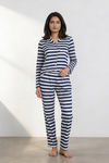 Zivame Knit Cotton Pyjama Set - Black Iris4 — thumbnail 2