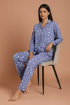 Zivame Farm Lore Knit Cotton Pyjama Set - Bleachedden — thumbnail 1
