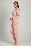 Zivame Farm Lore Knit Cotton Pyjama Set - Blossom — thumbnail 2