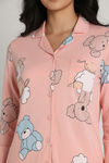 Zivame Farm Lore Knit Cotton Pyjama Set - Blossom — thumbnail 5