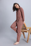 Zivame Knit Cotton Pyjama Set - Cedarwood — thumbnail 3