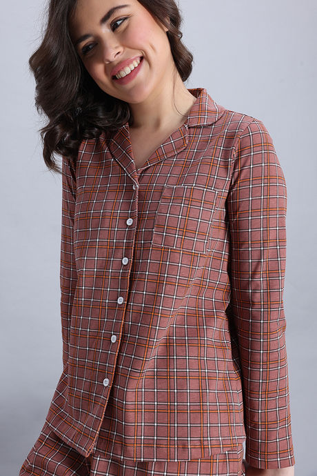 Zivame Knit Cotton Pyjama Set - Cedarwood — image 5