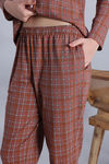 Zivame Knit Cotton Pyjama Set - Cedarwood — thumbnail 6
