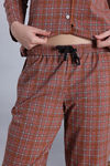 Zivame Knit Cotton Pyjama Set - Cedarwood — thumbnail 7