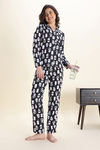 Zivame Farm Lore Knit Cotton Pyjama Set - Jet Black — thumbnail 2