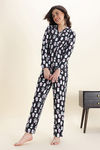 Zivame Farm Lore Knit Cotton Pyjama Set - Jet Black — thumbnail 3