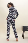 Zivame Farm Lore Knit Cotton Pyjama Set - Jet Black — thumbnail 4